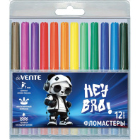 Фломастеры  12цв "deVENTE. Hey Bro", вентил. колпачок, блистер