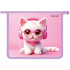Папка для тетрадей А5 на молнии "Музыкальный котёнок"|Оф|056072|DV-14014-11