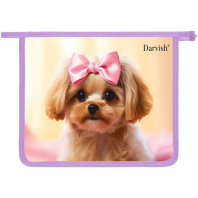 Папка для тетрадей А5 на молнии "Милая собачка"|Оф|056080|DV-14015-15