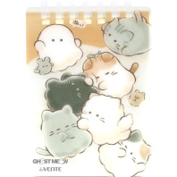 Блокнот А7 80л. "Ghost Meow", лин., пласт.обл.спираль Блокнот А7 80л. "Ghost Meow", лин., пласт.обл.спираль