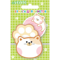 Бумага с липким краем 3*20л, фигурная Kitty, ассорти форм Бумага с липким краем 3*20л, фигурная Kitty, ассорти форм