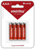 Батарейка LR-03 (ААА) Smartbuy, блистер, цена за 1 шт