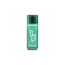 Флеш-драйв  16 GB USB 2.0 Smartbuy Glossy series Green