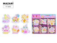 Ластик MAZARI "Cat" 3,8*4,2*0,6см, фигурн., 6 диз.