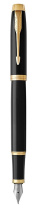 Parker IM Core Перьевая ручка  F321 Black GT F сталь нержавеющая сталь