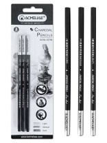 Карандаш угольный 3шт. ACMELIAE Light, Medium, Dark