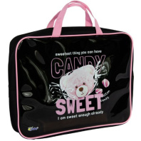 Папка А4 (350*265*75) с ручками, молния, ПВХ "Мишка Candy"