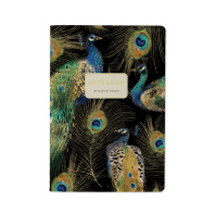 Записная книжка А5 40л. картон, сшивка "Fauna. Павлины" лин., софт-тач, фольга Записная книжка А5 40л. картон, сшивка "Fauna. Павлины" лин., софт-тач, фольга