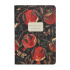 Записная книжка А6-  32л. картон, сшивка "Flora. Гранат" кл., софт-тач, фольга
