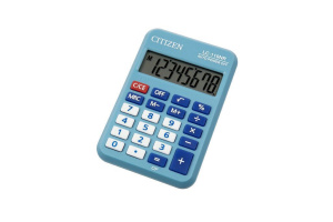 Калькулятор   8 разр. Citizen Cool4Sch карманный, питание от батарейки, голубой LC-110NR-BL