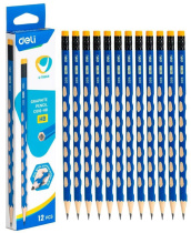 Карандаш Deli HB U-Touch трехгранный корп.
