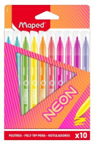 Фломастеры  10цв "Maped. NEON", смываемые