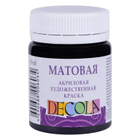 Краска акрил. "Декола" матовая   50мл. , черная