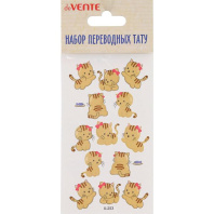 Набор наклеек-тату "deVENTE. Kitten with a bow" 6*10,5см
