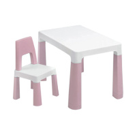 Стол детский + стул BRABIX KIDS CS-003, 2-7 лет, пластик белый + розовый, 533291 Стол детский + стул BRABIX KIDS CS-003, 2-7 лет, пластик белый + розовый, 533291