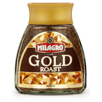 Кофе растворимый MILAGRO "Gold Roast" 190 г, стеклянная банка, сублимированный, 15003