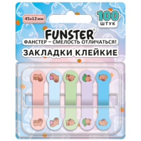 Закладки клейкие Z-сложения FUNSTER (ФАНСТЕР) "Капибары", 45х12 мм, 100 шт., (5 цветов х 20 листов), в диспенсере, 116694 Закладки клейкие Z-сложения FUNSTER (ФАНСТЕР) "Капибары", 45х12 мм, 100 шт., (5 цветов х 20 листов), в диспенсере, 116694