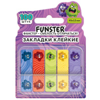 Закладки клейкие Z-сложения FUNSTER (ФАНСТЕР) "Монстрики", 45х12 мм, 100 шт., (5 цветов х 20 листов), в диспенсере, 116701 Закладки клейкие Z-сложения FUNSTER (ФАНСТЕР) "Монстрики", 45х12 мм, 100 шт., (5 цветов х 20 листов), в диспенсере, 116701