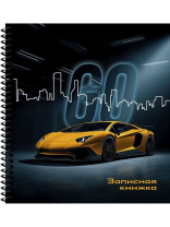 Блокнот А6 (136*144мм)  80л гребень слева "Желтый автомобиль - 4" кл.