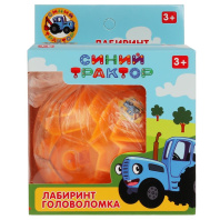 Головоломка шар-лабиринт "Синий трактор" 10см