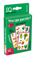 Игра настольная "Умные игры с картами. Что где растёт? Игра находилка" 50 карточек