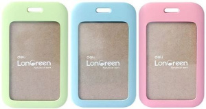 Бейдж 54*86 мм. вертик. "LonGreen", ассорти