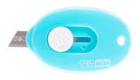 Нож канцелярский Deli mini  9 мм, сталь, корп. ассорти