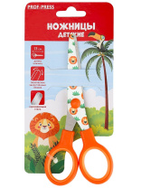 Ножницы детские Проф-Пресс "Львенок" 13 cм, нерж.сталь