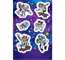 Наклейки детские 15*9см  "Космозвери"