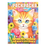 Раскраска "Приключения рыжего котёнка" 14*21см 16 стр
