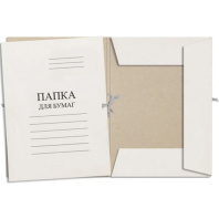 Папка для бумаг с завязками бел. 220гр\м2 мелов.