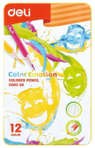 Карандаши цвет. 12цв Deli  Color Emotion мет. коробка