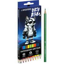 Карандаши цвет. 12цв deVENTE Hey Bro  2М, шестигранные