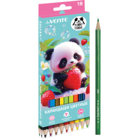Карандаши цвет. 18цв deVENTE Yummy Panda 2М, шестигранные