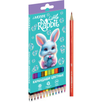 Карандаши цвет. 24цв deVENTE Little Rabbit  2М, шестигранные