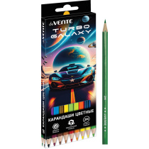 Карандаши цвет. 24цв deVENTE Turbo Galaxy  2М, шестигранные
