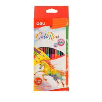 Карандаши цвет. двусторонние 12шт/24цв Deli  ColoRun
