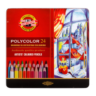 Карандаши цвет. 24цв  Koh-I-Noor "Polycolor" художестенные, металл.пенал