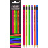 Набор карандашей  6 шт, deVENTE Motivation" HB, с ластиком, неон