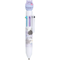 Ручка шар. многоцв. 6-и цветная, 0,7мм, ассорти "Ghost Meow"