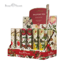 Ручка шар. BV "DreamWrite. Flora.Bloom flowers" синяя,  0,7мм, 3 вида