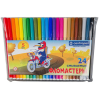 Фломастеры  24цв "Centropen. Пингвины", жёстк.блистер европодвес