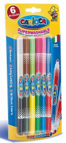 Фломастеры 12цв/ 6шт "Carioca bi-color" двусторонние, блистер
