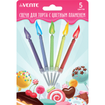 Свечи для торта Color flame, 5шт, цветной огонь