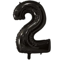 Шар фольга 26" "Цифра 2" Black