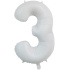 Шар фольга 26" "Цифра 3" White