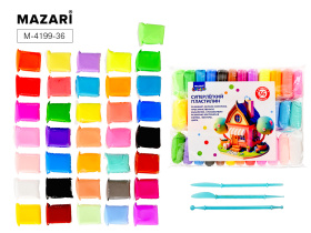 Пластилин супер легкий 36цв*13гр, 3 стека