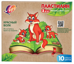 Пластилин 10цв 150гр. ZOO, карт.кор.