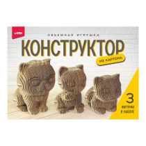 Набор конструкторов 3D из картона 3шт  "Котята"