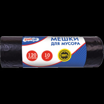 Мешки для мусора "CleanLab" 70см/110см, 25мкм, 120л, 10шт. в рулоне